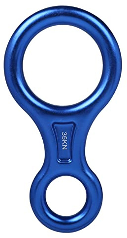 Figura 8 Descender - Equipo de rapel para sujetar árboles en roca, alta resistencia, color azul, 7,4 x 14,4 cm