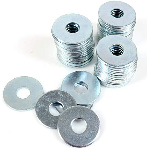 50x Small Repair Penny Washers M6 x 20mm Zinc Plated Steel Wide, Thick & Flat