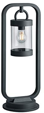 meineWunschleuchte Außen Sockelleuchte Anthrazit moderne Außenlaterne, | Höhe 60cm, mit E27 LED, Außenlampe Landhausstil Gartenlaterne Wegbeleuchtung von Terrassen und Gartenwegen IP44
