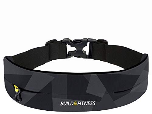Build & Fitness Marsupio Running – Cintura Palestra e Porta Cellulare da Corsa Regolabile - Per Airpods, Schede, Chiavi – Cintura Running Uomo/Donna per Yoga, Corsa, Camminata, Palestra