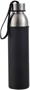 BERGNER Walking Anywhere - Botella Termo de 570ML - Fabricada en Acero Inoxidable y Revestimiento Anthiadherente - Color Negro - Buena Calidad y Durabilidad - Para Todo tipo de Actividades
