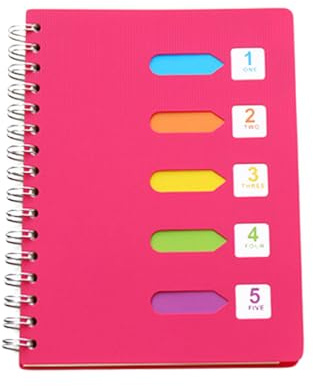 Tomaibaby B5 Spiralblock 6. 3X8. 2-Zoll-Notizblock Spiralförmiges Geschäftsnotizbuch mit Trennwand für Die Büroschule (B5 Blau)