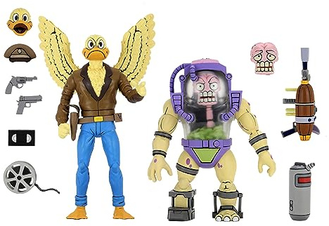 7 TMNT Cartoon Ace Duck & Mutagen man 2 Pack Figure