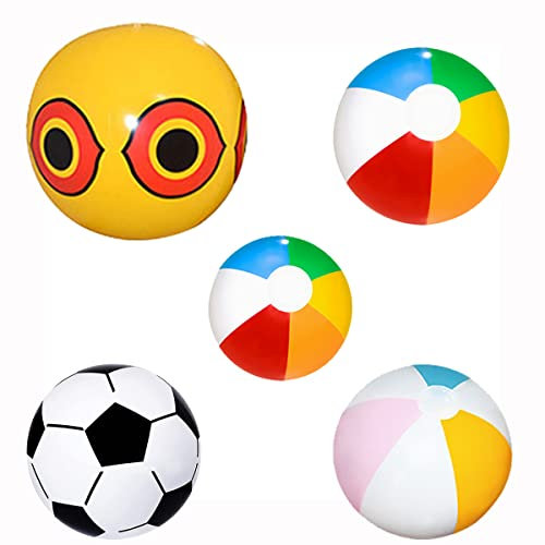 PIUMOJ Palloni da Spiaggia Gonfiabili, Beach Balls, Giocattoli da Bagno Palloni, Palloni da Spiaggia Rainbow Color per Feste Estive All'Aperto Feste in Piscina