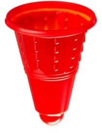 100ml Red Plastic Screwball Ice Cream Cups – Pack of 2000 | Dessert & Sundae Containers with Dome Base | Disposable Plastic Treat Cups for Ice Cream Vans, Dessert Parlours, Parties & Events