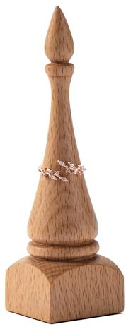 muso wood Ringhalter Holz Retro- Stil Ringständer Ring-Display und Aufbewahrung Ringausstellung Schmuckständer -Buchenholz