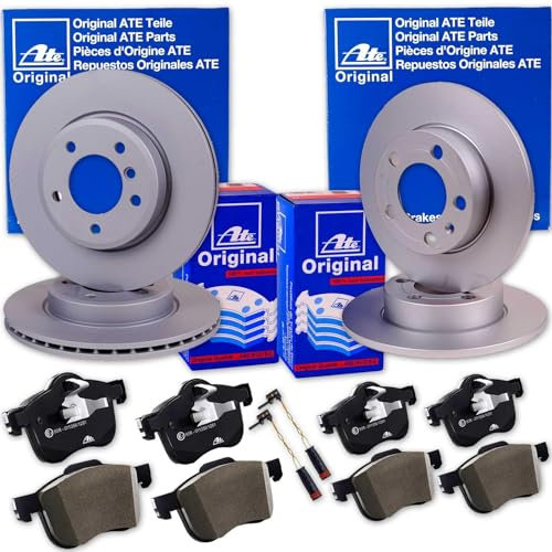 ATE Bremsscheiben + Beläge vorne + hinten für C-Klasse W203 CL203 CLK 209