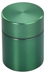 Metall Dose für Kräuter, Pillen und Gewürze | ø45x34mm | Geruchsdicht u. Wasserdicht | Metall Aluminium | Premium Stash Transportbox | Hochwertige Tube Hülse Box Aufbewahrung | Clean Design (Grün)