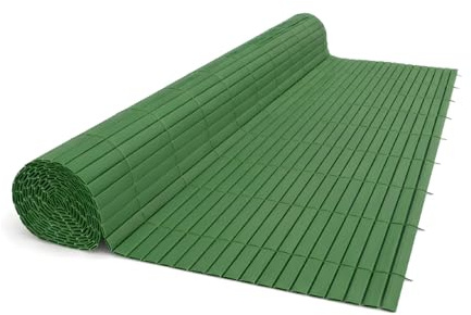 CapitanCasa Rete Recinzione Arella In PVC Listelle Bamboo Frangivista Esterno Bambù 150x300 Green