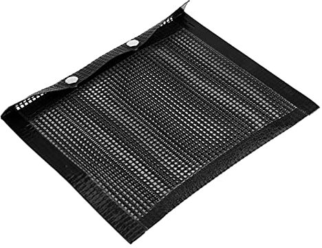 Non-stick BBQ bakväska, värmebeständig utomhus nät grillpåsar, grillpåsar, återanvändbar grillpåse för kolgas elektriska grillar rökare matlagning grönsaker (L(22 x 27 cm)