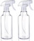 Hokretme Plastic Spray Bottles Empty Spray Bottle 16.9oz/500ml 2 Pack Heavy Duty Spraying Bottles Mist/Stream Water Bottle for Cleaning Solutions, Plants, Pet, Essential Oils, Hair, Cooking
