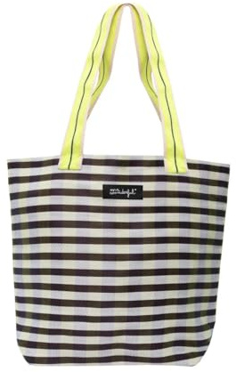Mr. Wonderful - Bolsa estampada rayas - Blanco y negro - Bolsa de mujer - Bolsa de viaje y playa