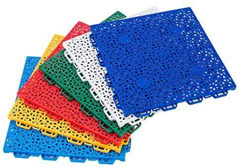 SilteD Trainingsmatte, schützende Bodenfliesen, rutschfest, langlebig, modulares ineinandergreifendes Kissen für Fitnessstudio, Sport, Preis pro Quadrat (Farbe: Grün, Größe: 30,5 x 30,5 x 1,5 cm)