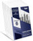 Supports de panneau en acrylique à dos incliné A5 - Cadre photo transparent pour panneaux, brochures, dépliants, menus, affichage - Tableau à message en Plastique (A5 - Lot de 6)
