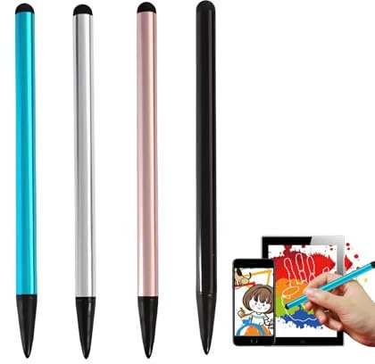 DHWEKU Punteros para móviles,Lápiz óptico Capacitivo de Dos Puntas, 4 compatibles con computadoras, teléfonos móviles, tabletas, etc.