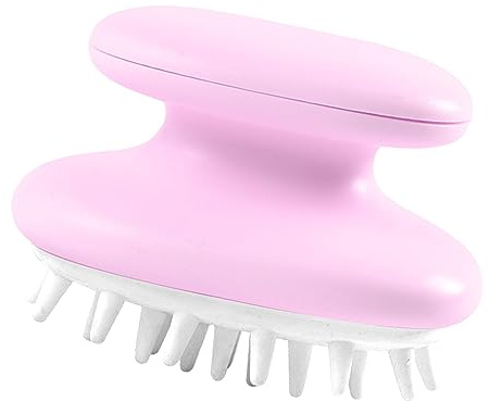 Massagebürste für Katzen, weich und elastisch, TPR, rutschfest, Massagefunktion, Badebürste für Hunde, Tierpflege (Rosa)