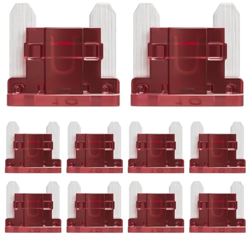 ALLECIN 50 Stück 10A Micro KFZ Sicherungen Mikro 10Ampere Autosicherungen Low Profile Mini 10Amp Flachsicherungen Stecksicherung Niedriges Profil Auto Sicherung für Wohnmobil PKW LKW