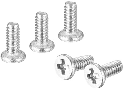 QUARKZMAN M1.2-0.25 x 3mm 20Pcs Vis À Tête Plate Ronde 304 Acier Inoxydable Phillips Vis Machine Fixation Pour Connexion De Meubles