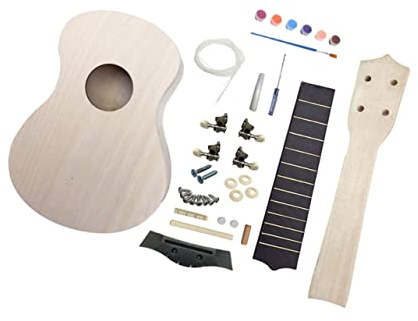 BESPORTBLE Diy Ukulele Kit Aus Lindenholz Zum Selbstmontieren Und Bemalen Musikinstrument Für Basteln Und Kreativität