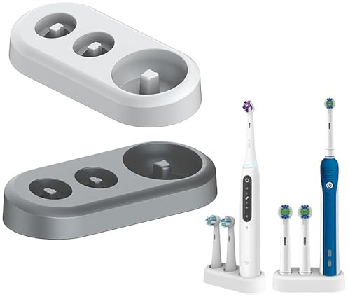 Elektro Zahnbürsten Halter,2 Pcs Zahnbürstenhalter Elektrische Zahnbürste Zahnbürsten Halter Zahnbürsten-Organizer für die Aufbewahrung im Badezimmer