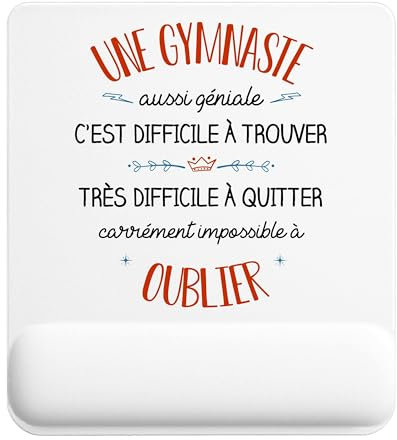 Planetee Tapis de Souris Une Gymnaste Aussi géniale | Accessoire Bureau Ergonomique - Idéal pour Anniversaire, Collègue, Secret Santa Noël, Fête des Pères et Fête des Mères