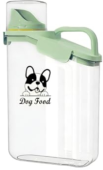 ZoeQide Boîte de rangement de nourriture pour chien - 2,8 l - Récipient de nourriture hermétique pour chien - Boîte de rangement étanche - Pour chien - Sans BPA - Plastique transparent - Vert
