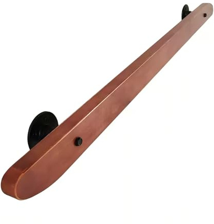 Corrimano in legno per scale, ringhiera per interni con ferramenta montata a parete, con impugnatura di sicurezza per esterni, ideale per anziani disabili e giovani (550 cm)
