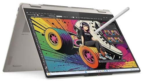 Lenovo Yoga 7 2-in-1 2025 Copilot+ PC with 14” OLED HDR 500 True Black 100% DCI-P3 Touchscreen, AMD Ryzen AI 7 350 Processor, 16GB LPDDR5X-7500MT/s Memory, 1TB SSD, Wi-Fi 7, Yoga Pen, and Win11 Pro