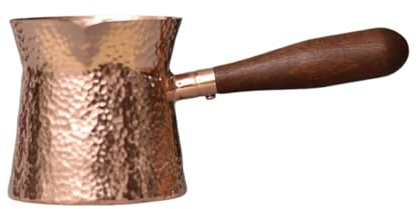 XYUERU Caffettiera Turca in Rame, caffettiera retrò con Manico in Legno, Fatta a Mano e Decorativa, Moka for tè, caffè e Bevande Fredde, Macchina da caffè Martellata for la caffetteria di casa