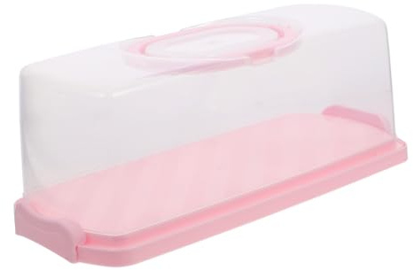 BESTYASH Boîte à Gâteau Rectangulaire Avec Couvercle Boîte De Rangement Transparente Pour Biscuits Plastique Pour Pains Et Gâteaux
