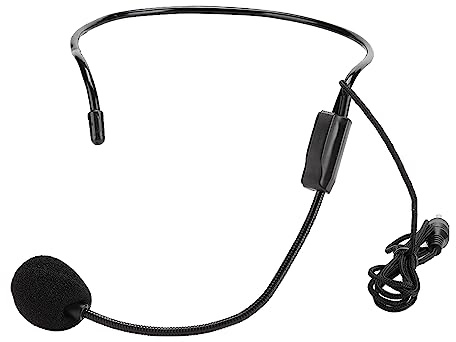 Yctze Microfono con Auricolare 3 Pezzi .5 Tappo a Vite Microfono a Condensatore Cablato Cuffie con Guida per lo Shopping Asta Cablata Amplificatore Vocale Strumenti Musicali/microfoni e Accessori