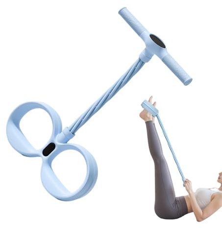 TyCylKu Corda Di Tensione Elastica - 6 Tubi Tonificatore Addominale | Dispositivo di Resistenza a Pedale | Per Allenamento di Dimagrimento e Allungamento per Addome, Vita, Braccia e Gambe