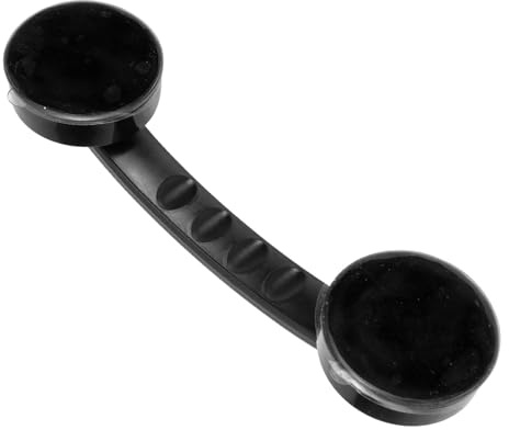CIMAXIC Mango Adhesivo Abs Ventosa Iman, Tirador de Baño sin Taladro para Ducha y Puerta de Vidrio, Negro, Reutilizable
