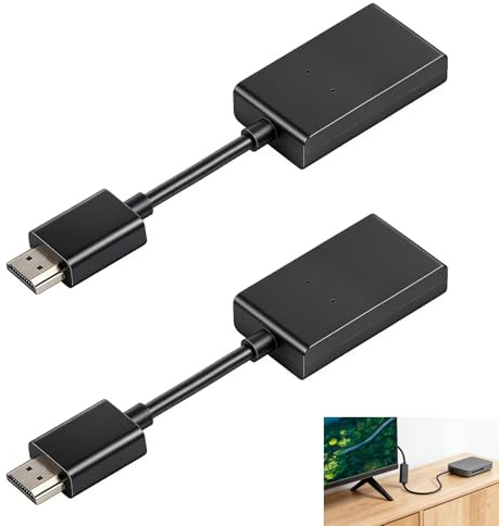 2 Piezas Cable Alargador HDMI, Extensor HDMI Macho Hembra 12 cm, Prolongador HDMI 4K@30Hz Alta Velocidad Cable Extensión TV Stick Monitor Televisor Proyector Decodificador Portátil Dispositivos HDMI