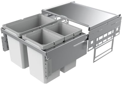 Naber, Cox® Base 1T 600-3. Abfallsammler, hellgrau, Höhe 360 mm