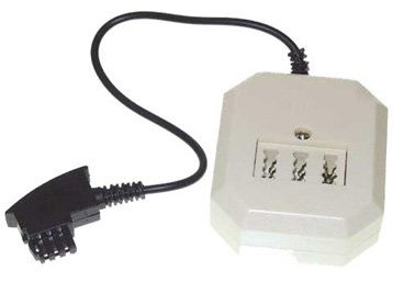 TPFNet Adapter TAE F Stecker auf TAE NFN Buchse u. Modularbuchse, zum Anschluss mehrerer Telekommunikationsgeräte an die F Buchse eines Telefonanschlusses, Schwarz, 20cm