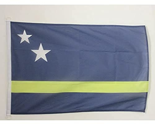 AZ FLAG Bandiera Nautica Curaçao 90x60 cm Poliestere Mesh Anelli Plastica | Uso esterno e nautico bandiera nautica olandese resistente alle intemperie con doppie cuciture e bordi rinforzati