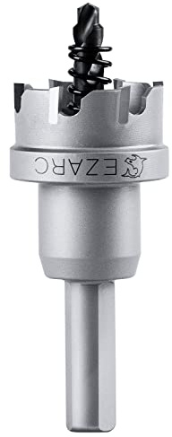 EZARC Lochsäge Hartmetall-Bohrer, leistungsfähiger Lochöffner ideal für Löchern in Edelstahl und Metall, 32mm