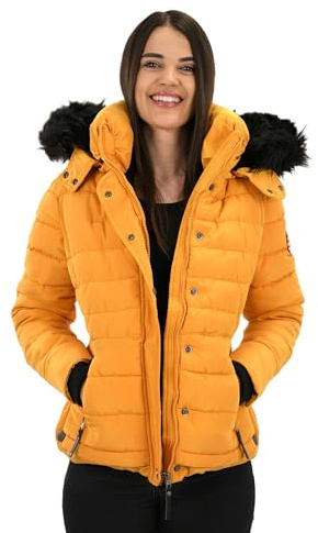 Navahoo warme Damen Winter Jacke Parka Mantel Stepp Kurzjacke gefüttert B301