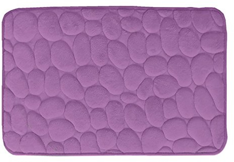Secaneta Alfombra DE BAÑO Piedras - Lila, 040x060 cm.