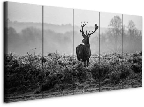 murando - Leinwandbild Natur Tier Landschaft, 200x80 cm, 5-teilig, modern | Hochwertige Leinwand, sofort aufhängbar, ideal fürs Wohn- oder Schlafzimmer, wasserfest und lichtecht, langlebig, stilvoll