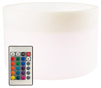 8 seasons design Shining Elegant Pot XM - Macetero LED (59 x 39 cm, con Cambio de Color (15 Colores), Incluye Bombilla, Maceta iluminada para Interior y Exterior, Maceta