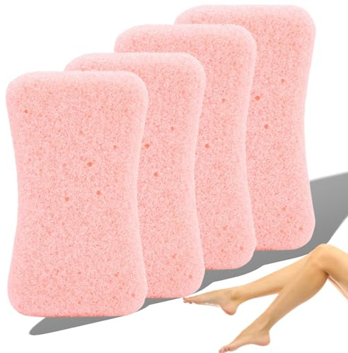 Piedi Pietra pomice - 4 pezzi Cura dei piedi Callus Pietra esfoliante Piedi Pelle dura Rimuovi pedicure Scrubber(Rosa)