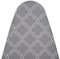 Encasa Ironing Board Covers (125 x 46 cm) Drawstring Tightening with Thick 3 mm Felt Padding, Easy Fit, Scorch Resistant, Printed - Grey Tiles