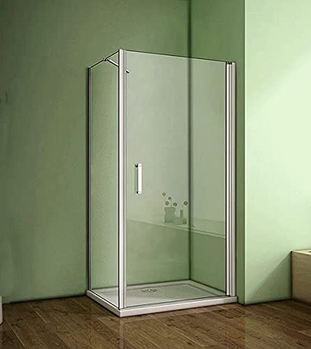 Acezanble Duschkabine 90x90cm Duschabtrennung Eckeinstieg Duschtür Dusche mit 5mm ESG Sicherheitsklarglas H185cm