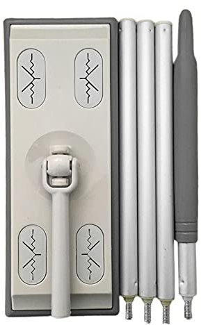 Microfibre Mop, 360° Rotation Floor Cleaning System, Foldable Long Handle for Hardwood, Laminate, Tile (Grey)