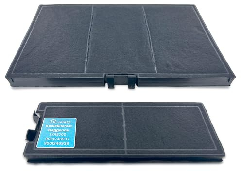 DL-pro Kohlefilterset für Gaggenau 11018700 9001246937 9001246938 Kohlefilter Aktivkohlefilter Filter Geruchsfilter für Dunstabzugshaube