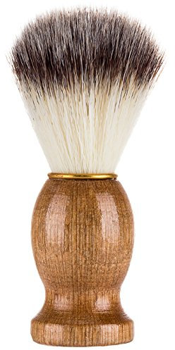 zalati Rasierpinsel, weicher Dachshaarpinsel mit Holzgriff für Männer, Nassrasur
