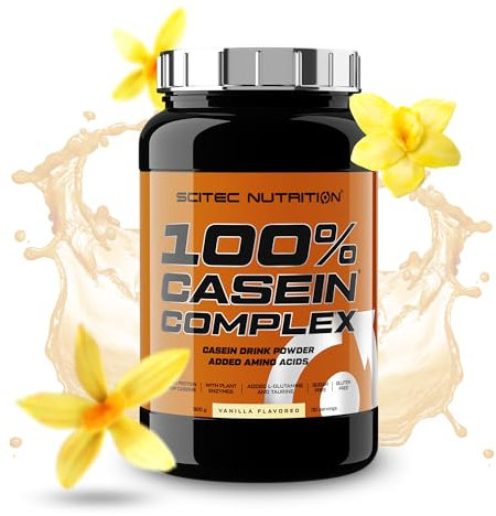 Scitec Nutrition 100% Casein Complex - Complesso a base di caseina micellare - con L-glutammina, taurina ed enzimi vegetali, 920 g, Vaniglia