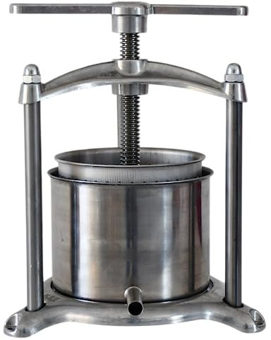 Torchietto Premitutto Alluminio Manuale Torchio Made In Italy Pentola Acciaio Inox Dedicata Resistente Per Sempre Modello 2023 NEW (Medium)